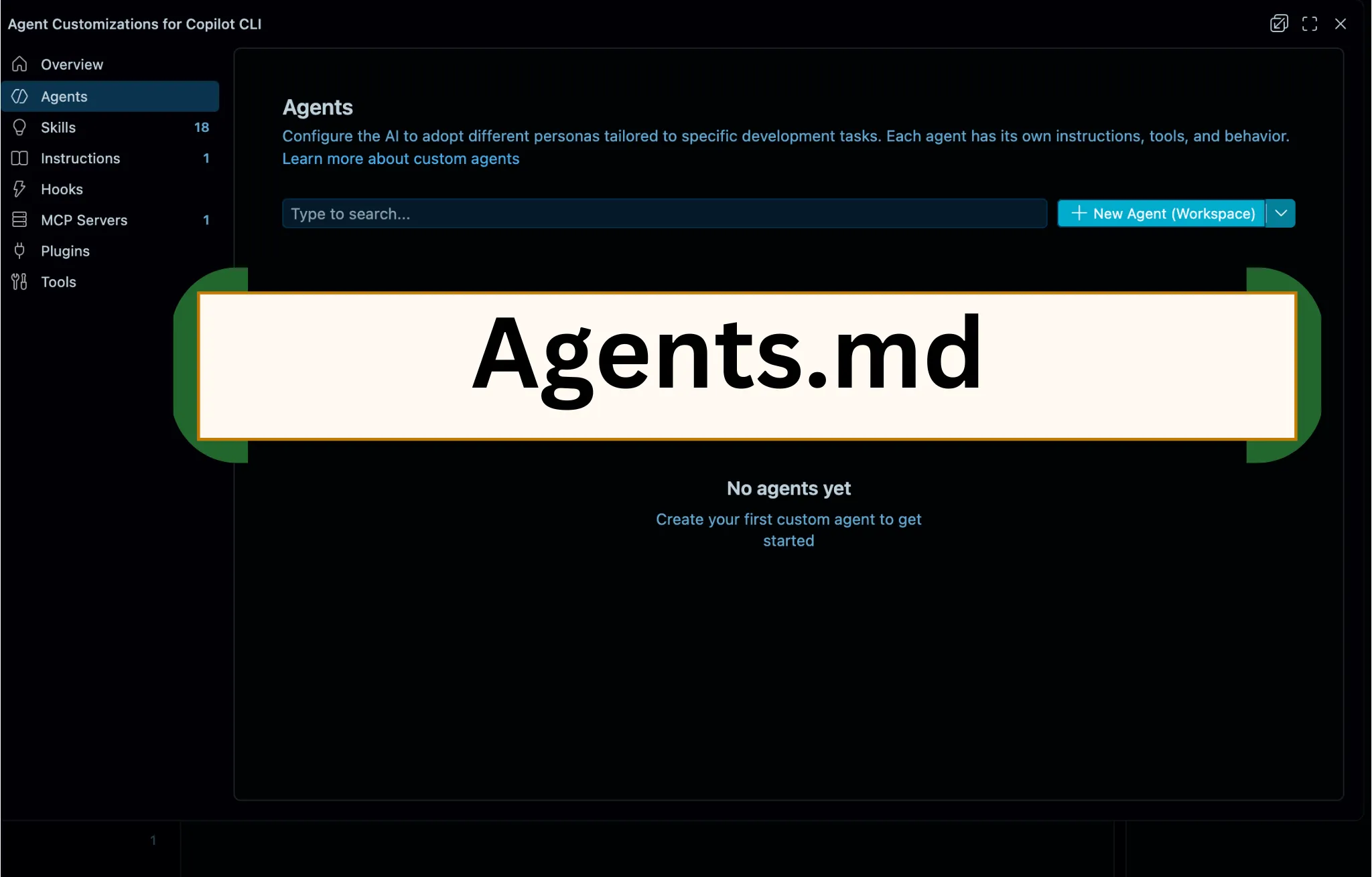 Diagram showing three competing state management approaches from different developers converging into one shared AGENTS.md standard