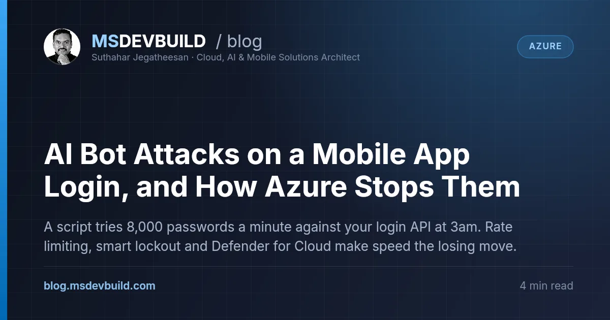 AI Bot Attacks on a Mobile App Login, and How Azure Stops Them